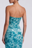 Pink Sweetheart Ruched Velvet Corset Mermaid Long Formal Dress