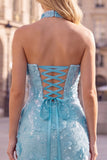 Gold Strapless Sequins Bodycon Short Homecoming Dress with Lace Up Back