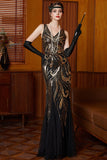 Sparkly Sequin Long Vintage Great Gatsby Flapper 1920s Dress