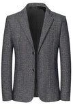 Navy Notch Lapel Single Breasted Men's Prom Blazer Jacket