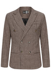 Brown Peak Lapel Double Breasted Men's Prom Suits Jacket