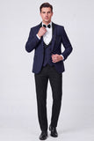 3 Piece Red Shawl Lapel One Button Men's Prom Suits