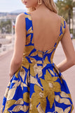 Red Bateau Neck Jacquard Bubble Hem Ruched A-Line Short Ball Dress