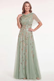Navy Beaded Cape Sleeves A-Line Long Mother Of The Bride Dress