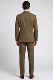 3 Piece Brown Notched Lapel Single Breated Men's Prom Suits