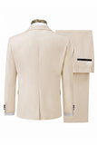 Single Breasted Peak Lapel 2 Piece Apricot Men's Prom Suits