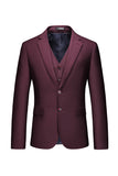 Black Notched Lapel Two Buttons Men's Wedding Suits