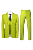 3 Piece Notched Lapel Green Men's Prom Suits