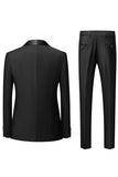 Dark Green Shawl Lapel 3-Pieces Slim Fit Men's Suits