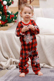 Plaid Matching Family Christmas Pajamas with Snowflake