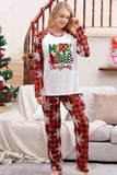 Plaid Matching Family Christmas Pajamas with Snowflake