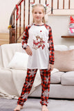 Red Plaid Matching Family Christmas Pajamas with Snowflake