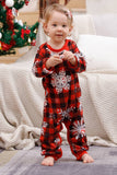 Plaid Matching Family Christmas Pajamas with Snowflake