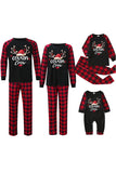 Print Family Christmas Pajamas with Red Plaid