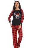 Print Family Christmas Pajamas with Red Plaid