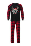 Print Family Christmas Pajamas with Red Plaid