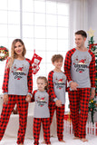 Print Family Christmas Pajamas with Red Plaid