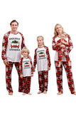 Christmas Red Print Family Pajamas Sets