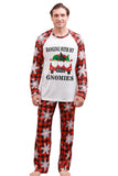 Christmas Red Print Family Pajamas Sets