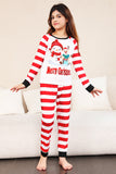 Red Stripes Snowmen Christmas Family Pajamas Set