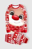 Red Deer Print Christmas Family Matching Pajamas Set