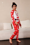 Red Deer Print Family Christmas Pajamas