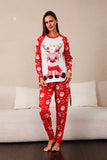 Red Deer Print Family Christmas Pajamas