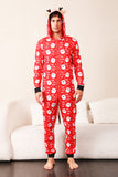 Family Red Christmas Claus Print Pajamas