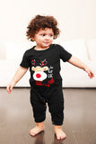 Red Plaid Christmas Family Matching Pajamas Set with Short Sleeves