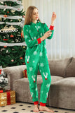 Christmas Family Green Flannel Snowflake Onesie Pajamas