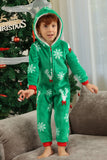 Christmas Family Green Flannel Snowflake Onesie Pajamas