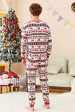 Black and White Printed Christmas Fmaily Matching Pajamas Set