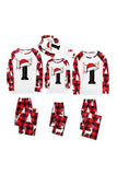 Christmas Printed Red and White Family Matching Pajamas Set