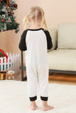 Black and Red Santa Printed Fmaily Pajamas Set