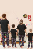 Black and Orange Spider Printed Halloween Family Pajamas Set