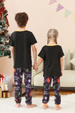 Black and Orange Spider Printed Halloween Family Pajamas Set