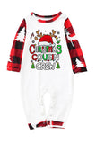 Red and White Christmas Printed Family Pajamas Set