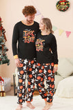 Black Halloween Pumpkin Printed Family Pajamas Set