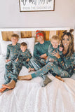 Animal Print Dark Green Matching Pajamas Set