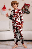 Burgundy Bear Family Pajama Set