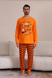 Orange Halloween Family Matching Pajama Set