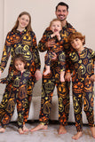 Black Print Halloween Family Matching Pajama Set