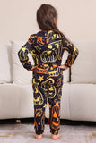 Black Print Halloween Family Matching Pajama Set