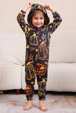 Black Print Halloween Family Matching Pajama Set