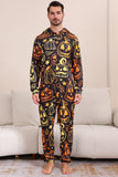 Black Print Halloween Family Matching Pajama Set