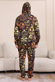 Black Print Halloween Family Matching Pajama Set