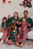 Dark Green Christmas Family Matching Pajamas Set