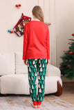 Red Print Christmas Family Matching Pajama Set