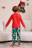 Red Print Christmas Family Matching Pajama Set