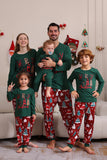 Dark Green Merry Christmas Family Pajama Set